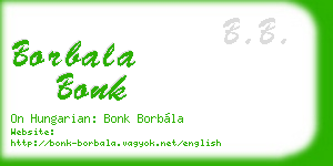 borbala bonk business card